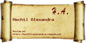 Hechtl Alexandra névjegykártya